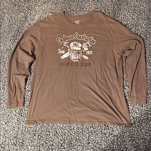 Daniel Cremieux Graphic Brown Long Sleeve Tee